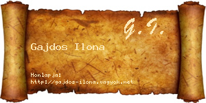 Gajdos Ilona névjegykártya